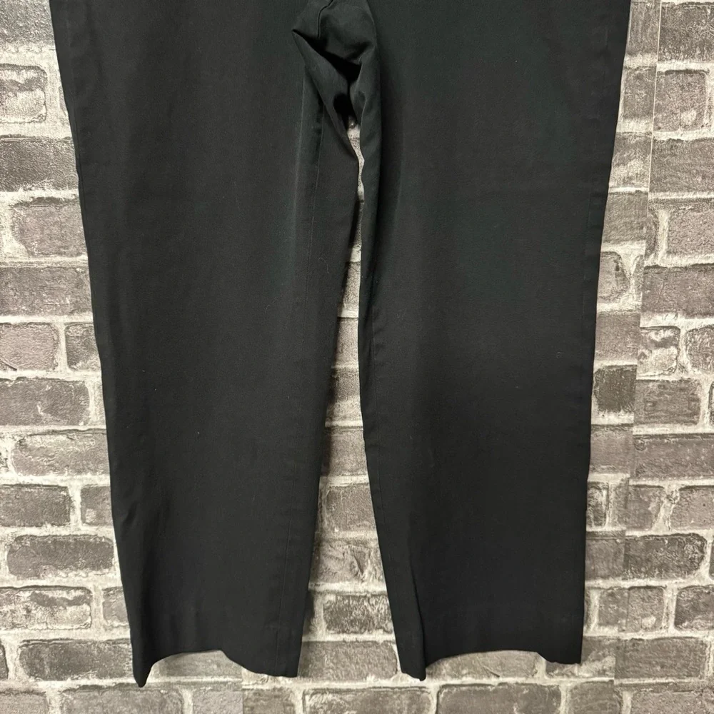 J. Crew Kallie stretch linen-blend straight-leg pant black pants